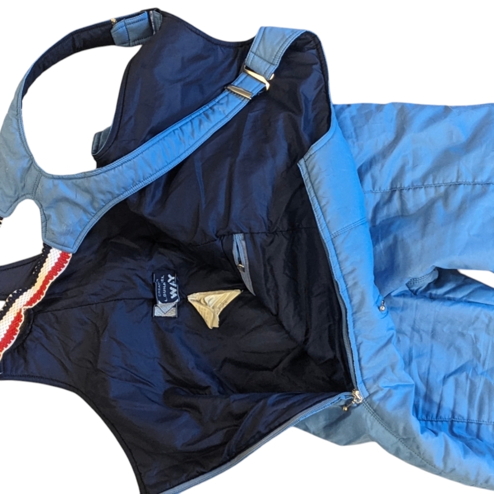 VTG KWay Ski Bibs, 1970s Snow Pants Women's Slim - Picture 13 of 15